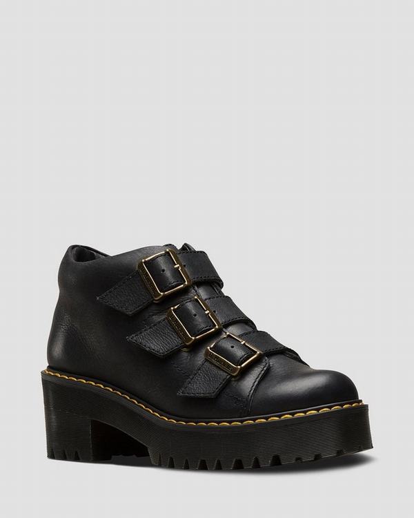 Dr Martens Dámské Boty Na Vysokém Podpatku Coppola Wyoming Černé, CZ-605983